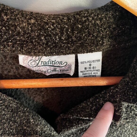 90s Vintage Traditions Country Collection Button Up Sweater Soft Green Fall - Picture 4 of 8